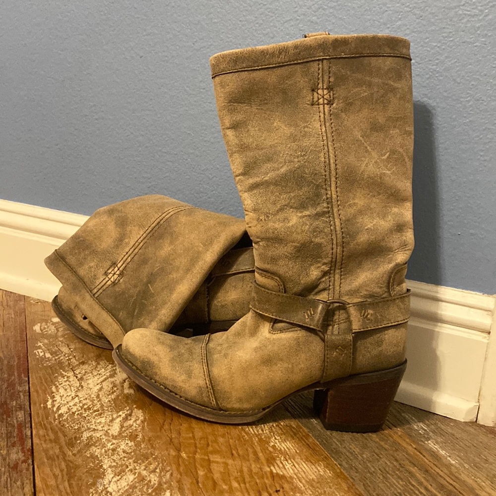 Tan cowboy boots